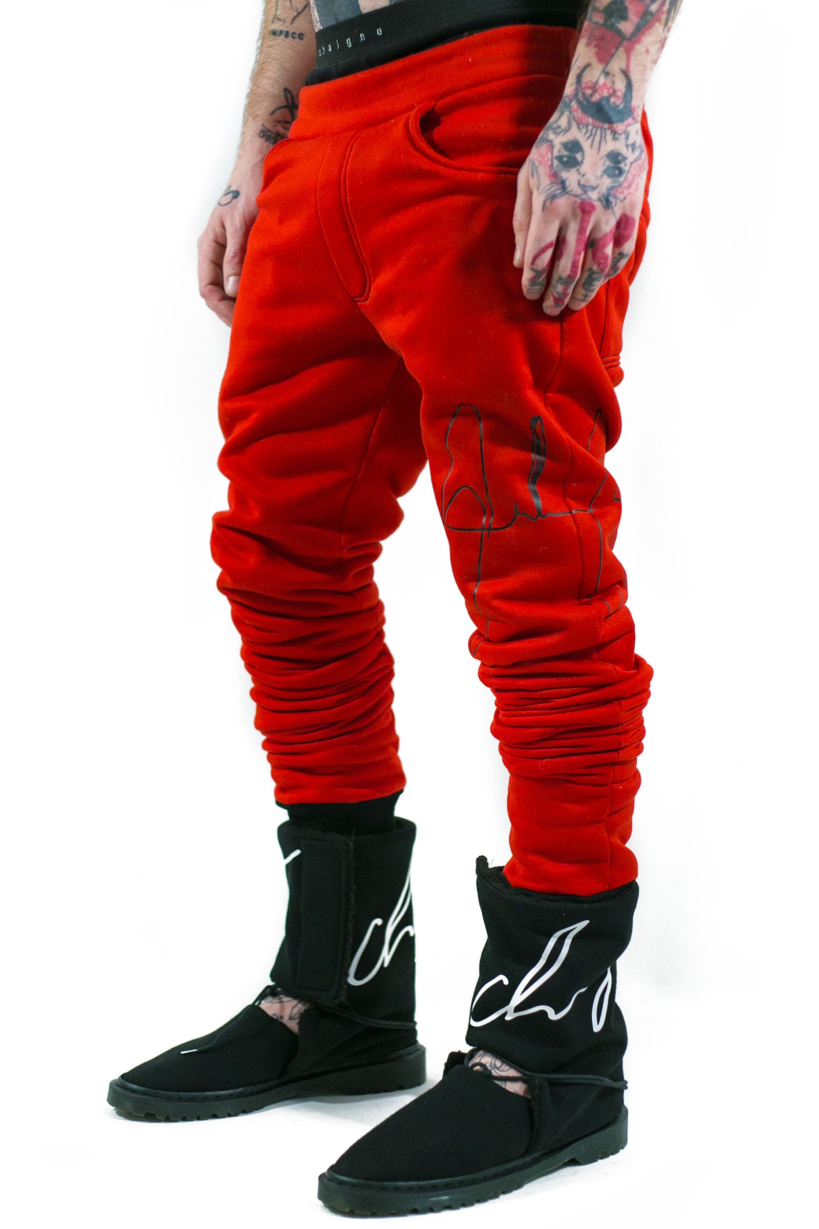 SS2022 Signature red joggers