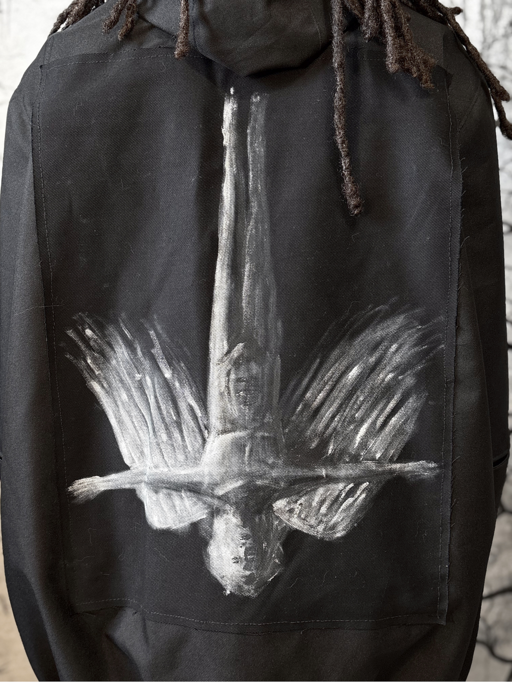 Upthrifted falling angel coat