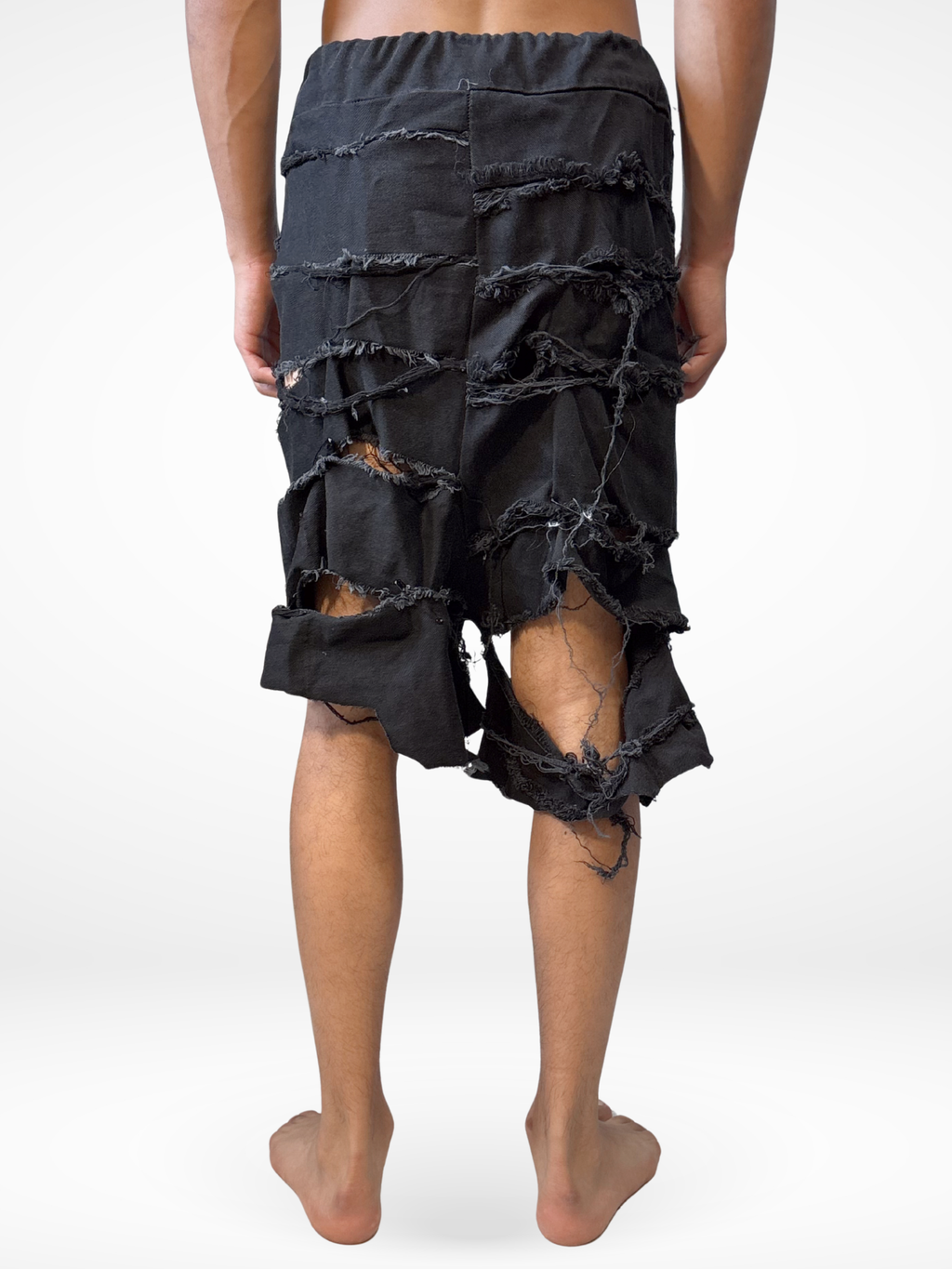 Upthrifted Guillaum Chaigne distressed shorts