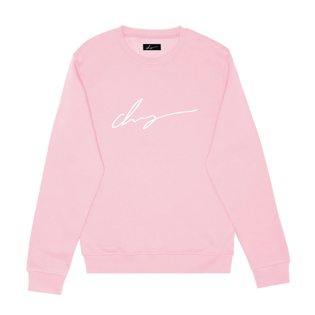Guillaum Chaigne pink Signature WHT crewneck