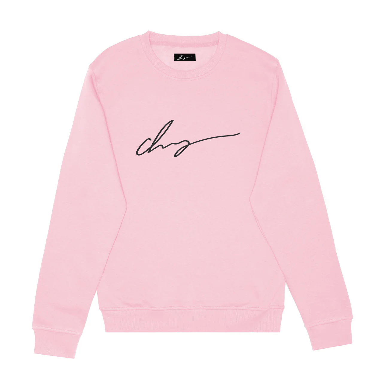 Guillaum Chaigne pink Signature BLK crewneck