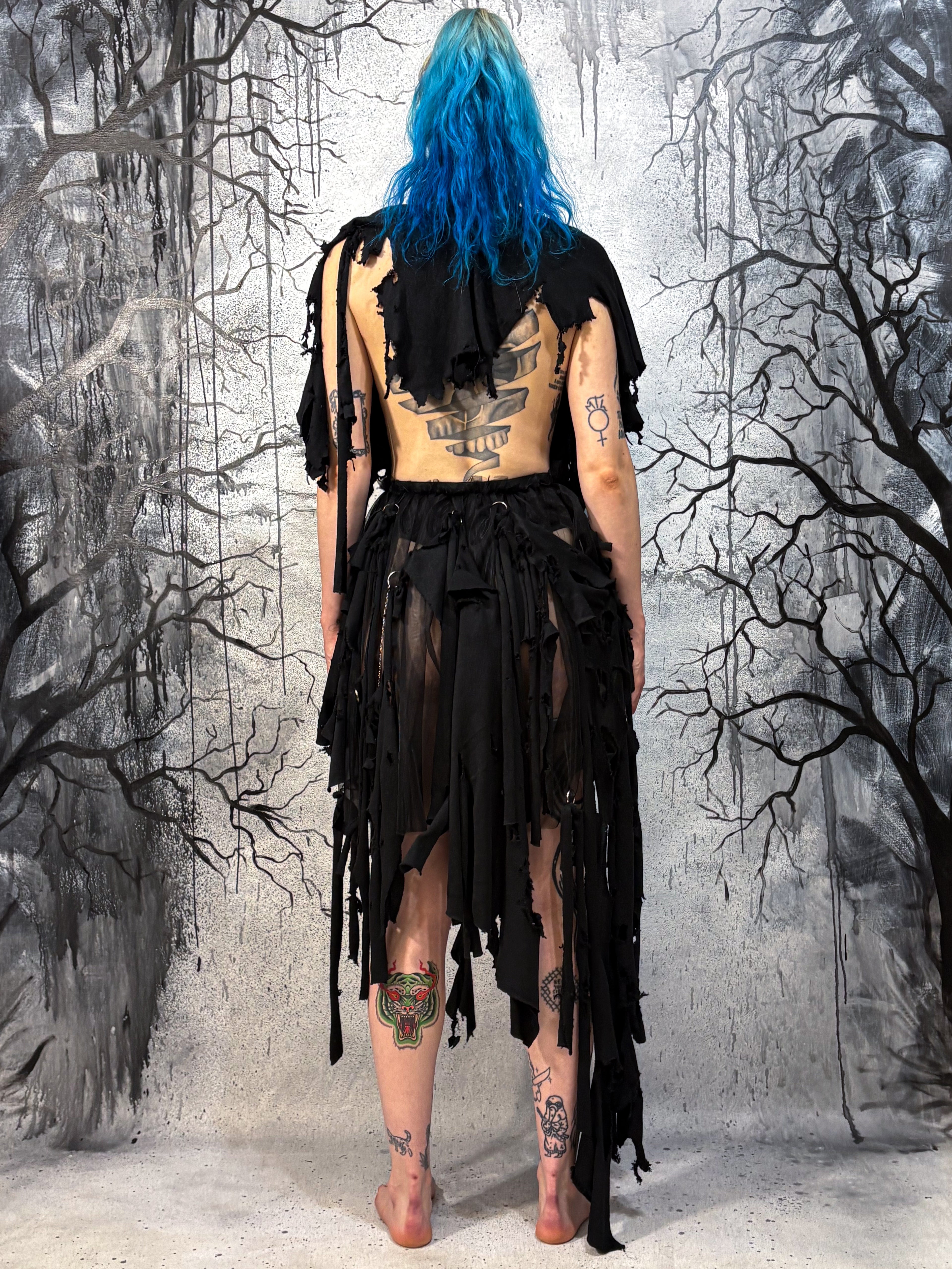 Chaigne distressed merino dress