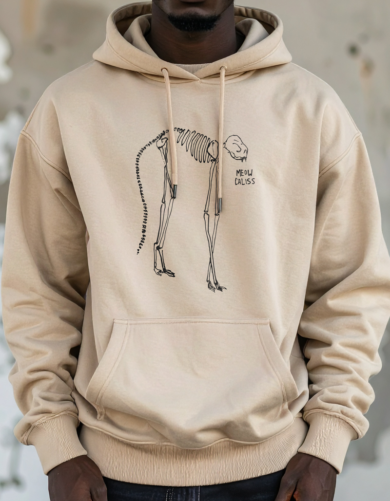Guillaum Chaigne beige MEOW CALISS hoodie