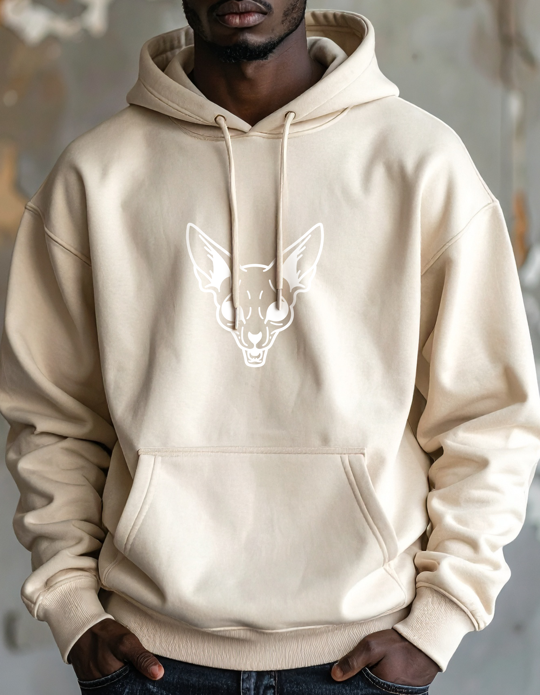 Guillaum Chaigne beige SPHYNX hoodie