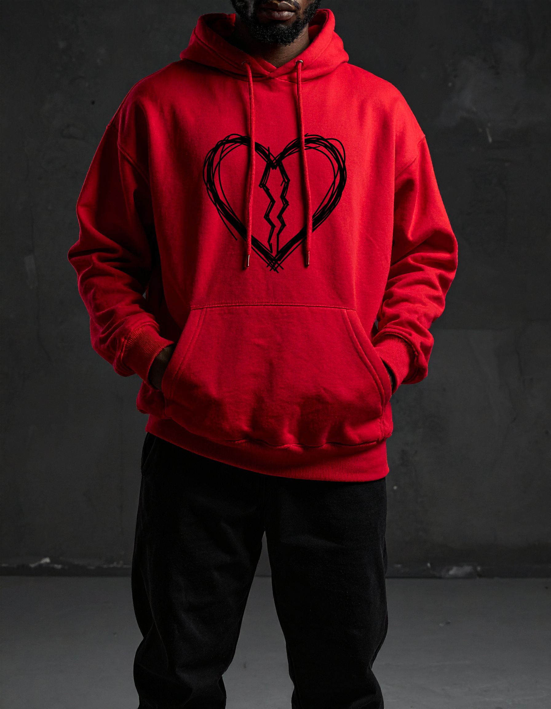 Guillaum Chaigne BROKEN red hoodie