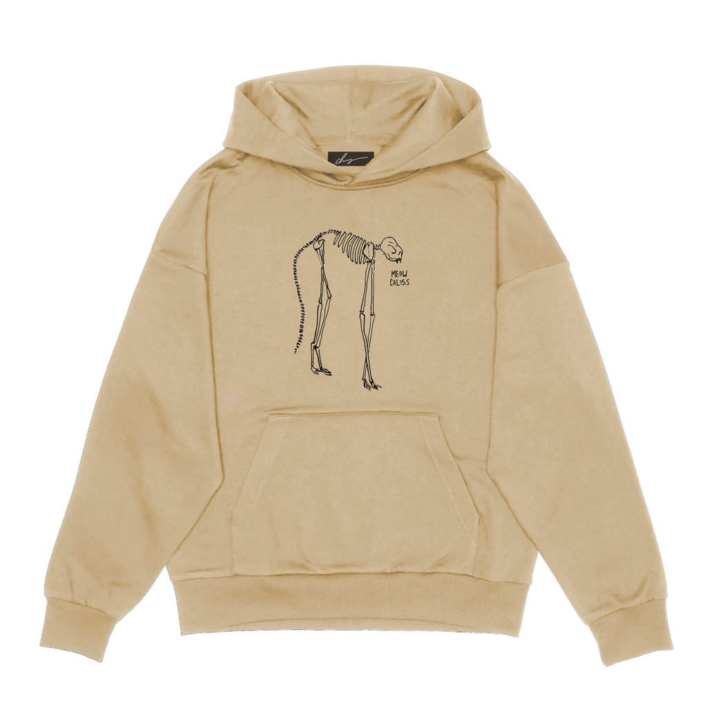 Guillaum Chaigne beige MEOW CALISS hoodie