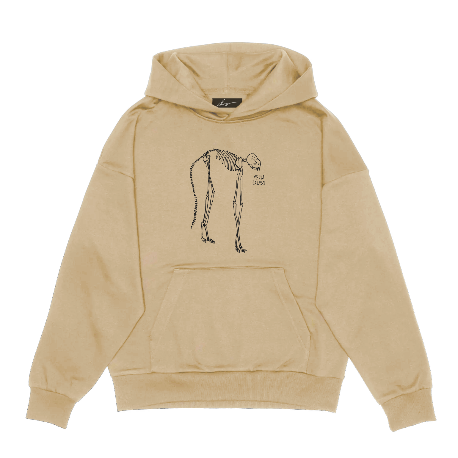 Guillaum Chaigne beige MEOW CALISS hoodie
