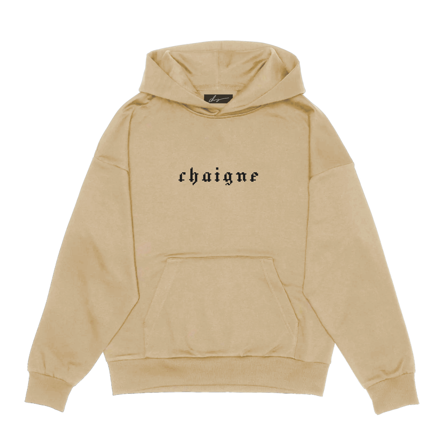 Guillaum Chaigne beige pixel hoodie