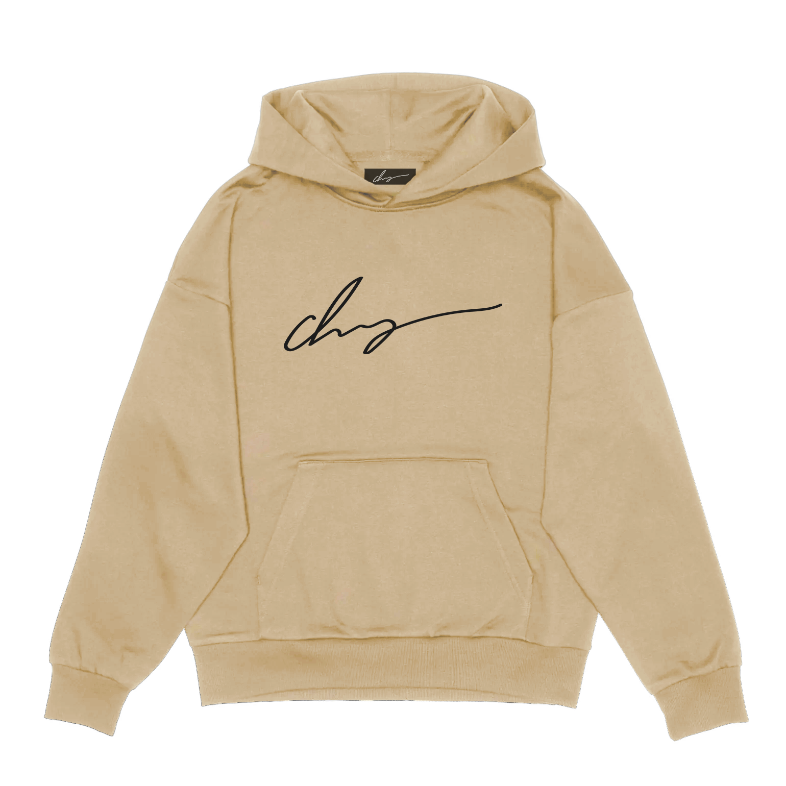 Guillaum Chaigne beige Signature BLK hoodie