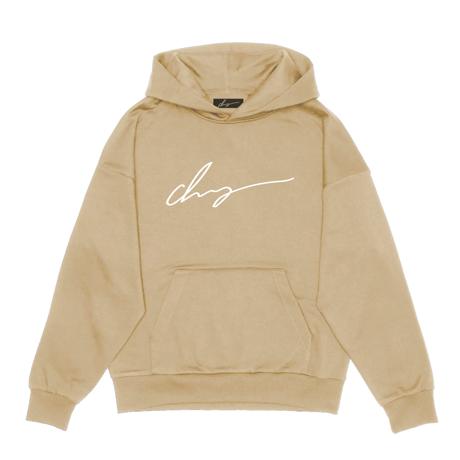 Guillaum Chaigne beige Signature WHT hoodie