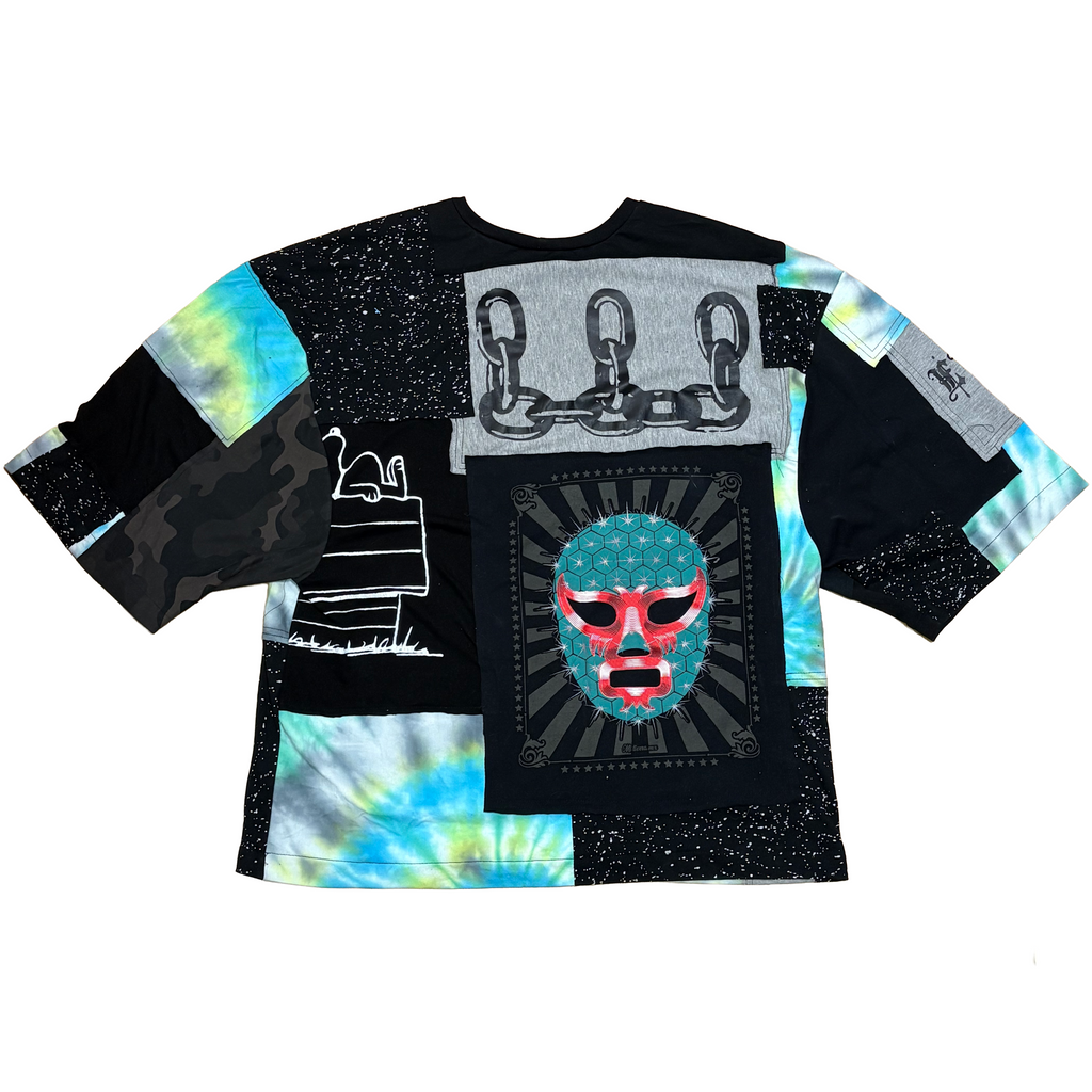 Gangshit patchwork oversized tee