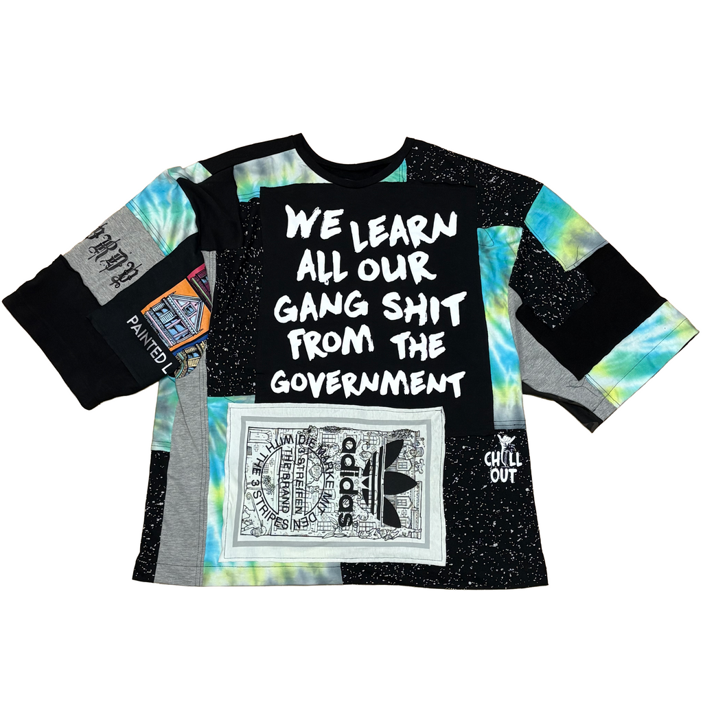 Gangshit patchwork oversized tee