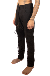 SS2023 black layered jeans